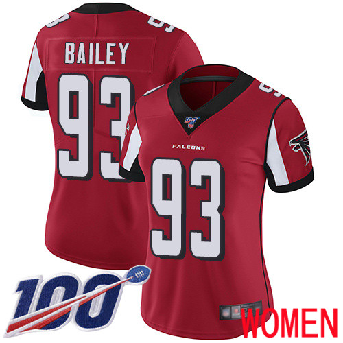 Atlanta Falcons Limited Red Women Allen Bailey Home Jersey NFL Football 93 100th Season Vapor Untouchable